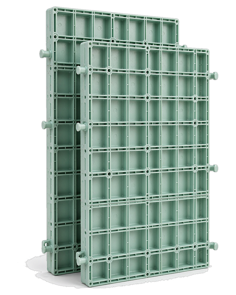 Modular plastic wall formwork panels